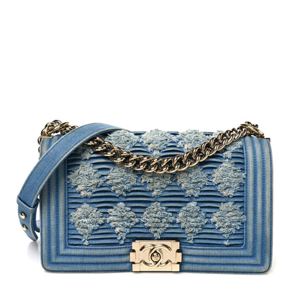 Medium Flap Shoulder Bag - Light Blue
