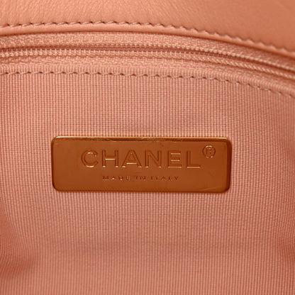 Medium Quilted Goatskin Flap Shoulder Bag - Pink