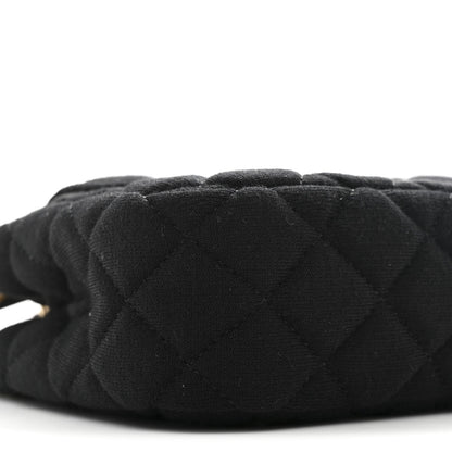 Small Quilted Hobo Bag - Black