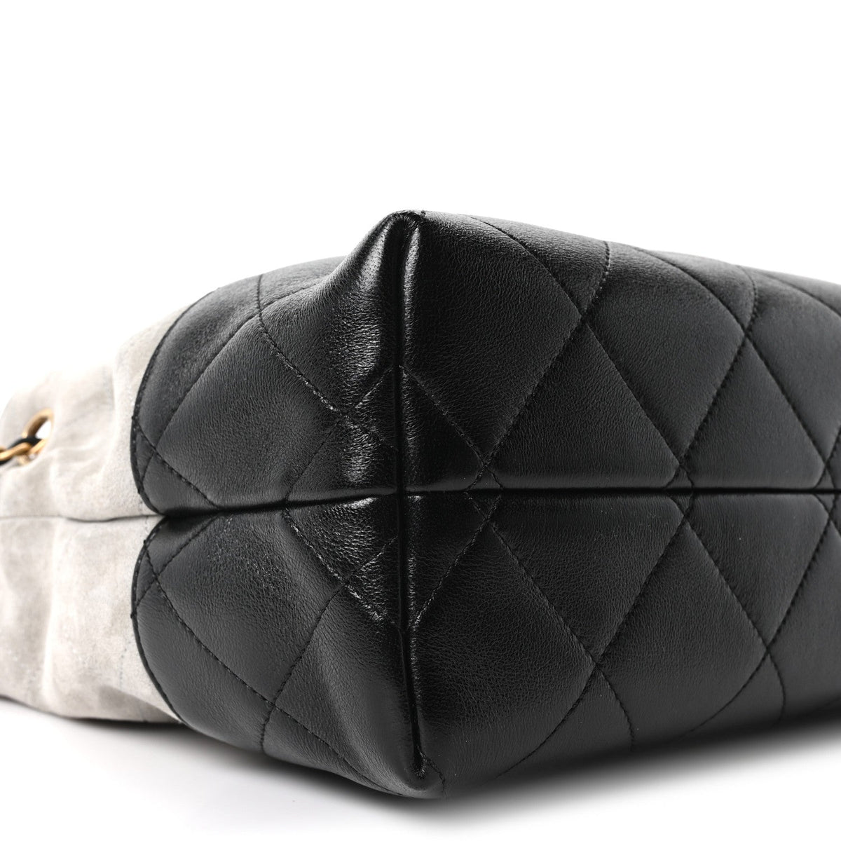 Small Quilted Lambskin Handbag - Grey