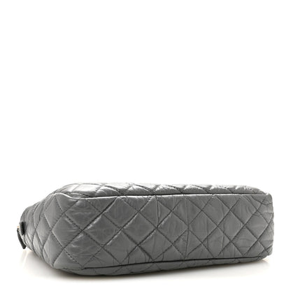 Large Quilted Calfskin Handbag - Grey