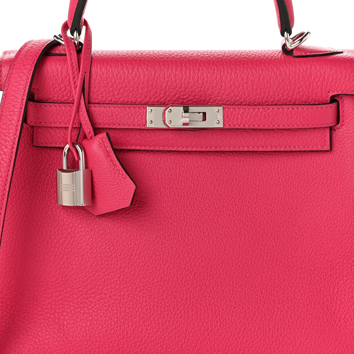 Togo Kelly Retourne 25 Rose Mexico Handbag