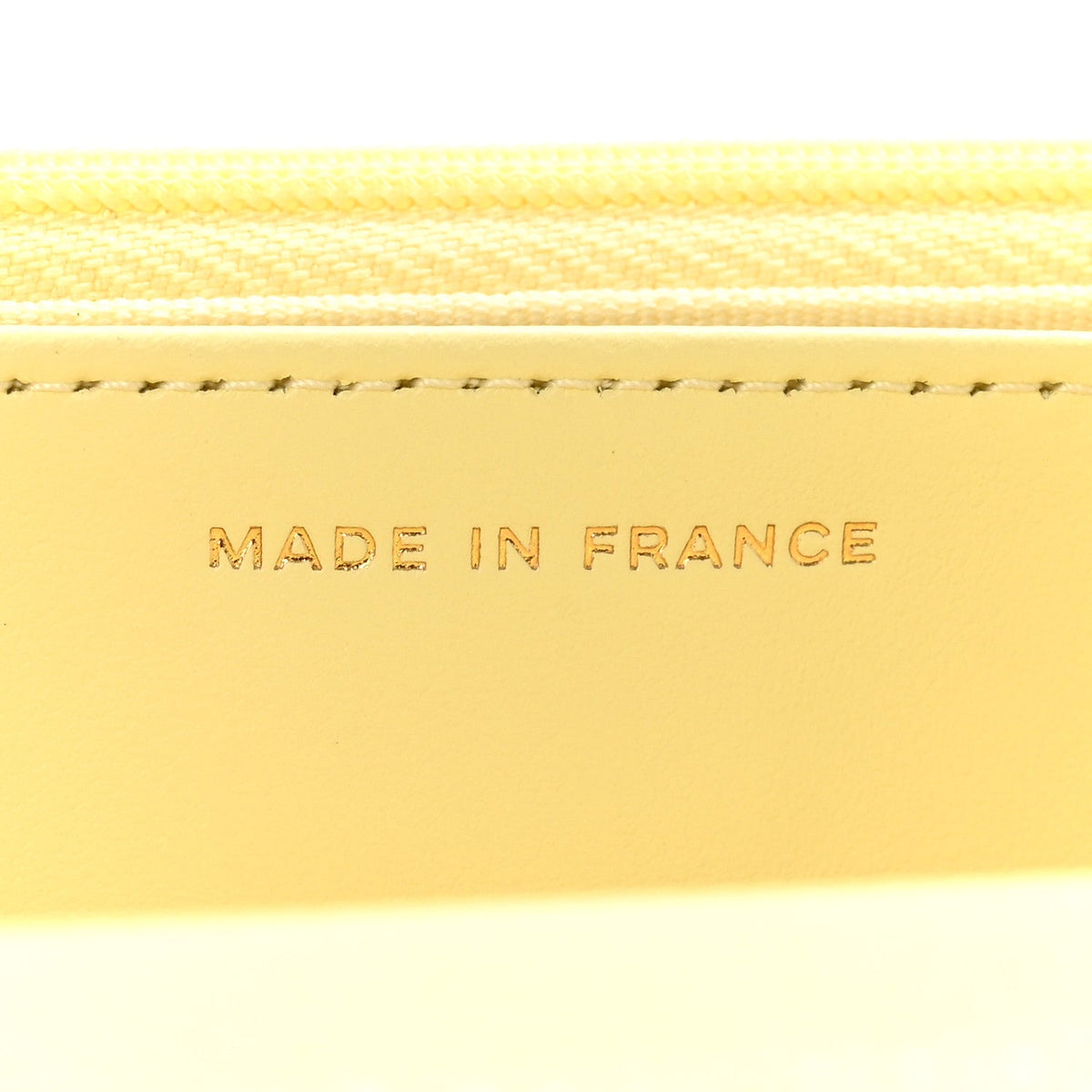 Quilted Caviar Wallet Bag - Yellow