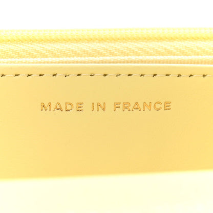 Quilted Caviar Wallet Bag - Yellow