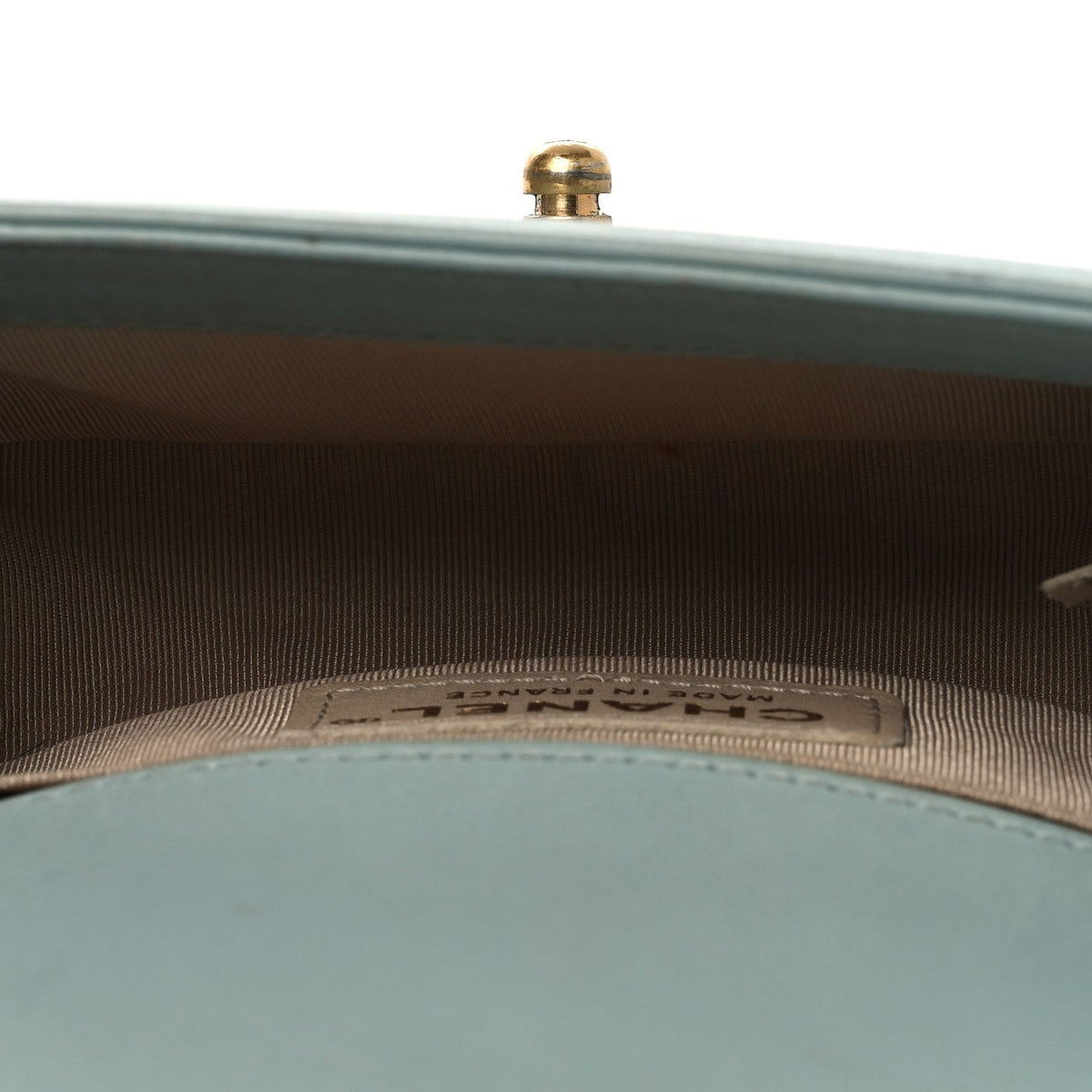 Mini Lambskin Flap Shoulder Bag - Light Blue