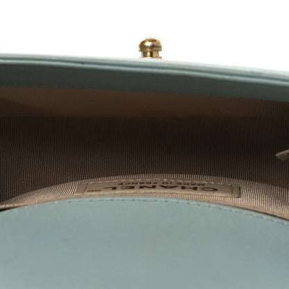 Mini Lambskin Flap Shoulder Bag - Light Blue