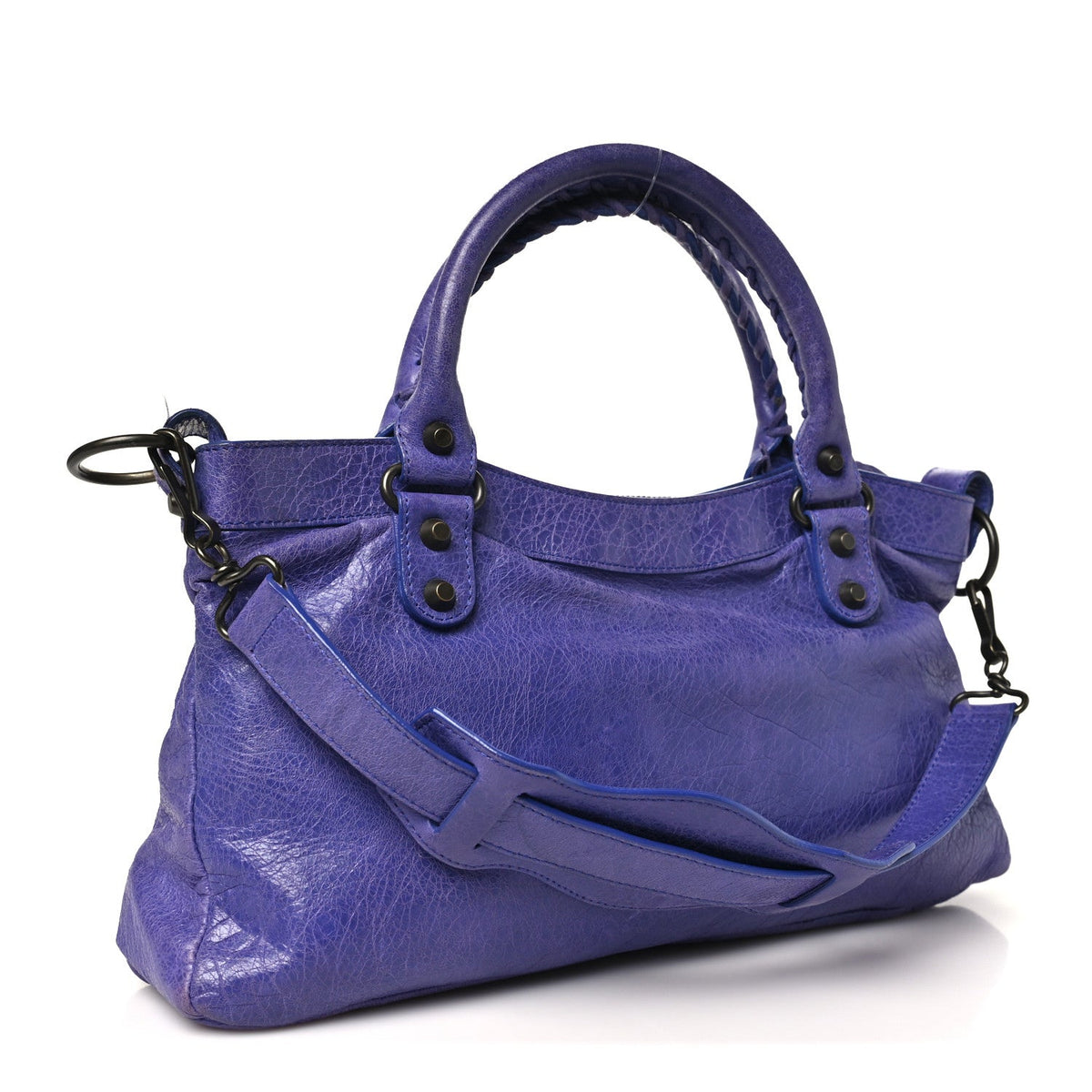 Agneau Classic Hardware First Bleu Lavan Handbag
