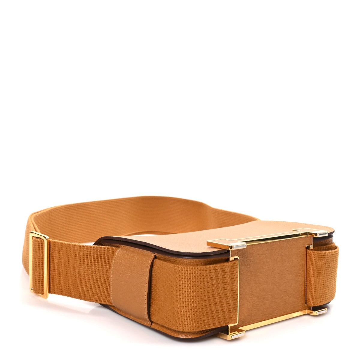 Chevre Mysore Geta Caramel Handbag