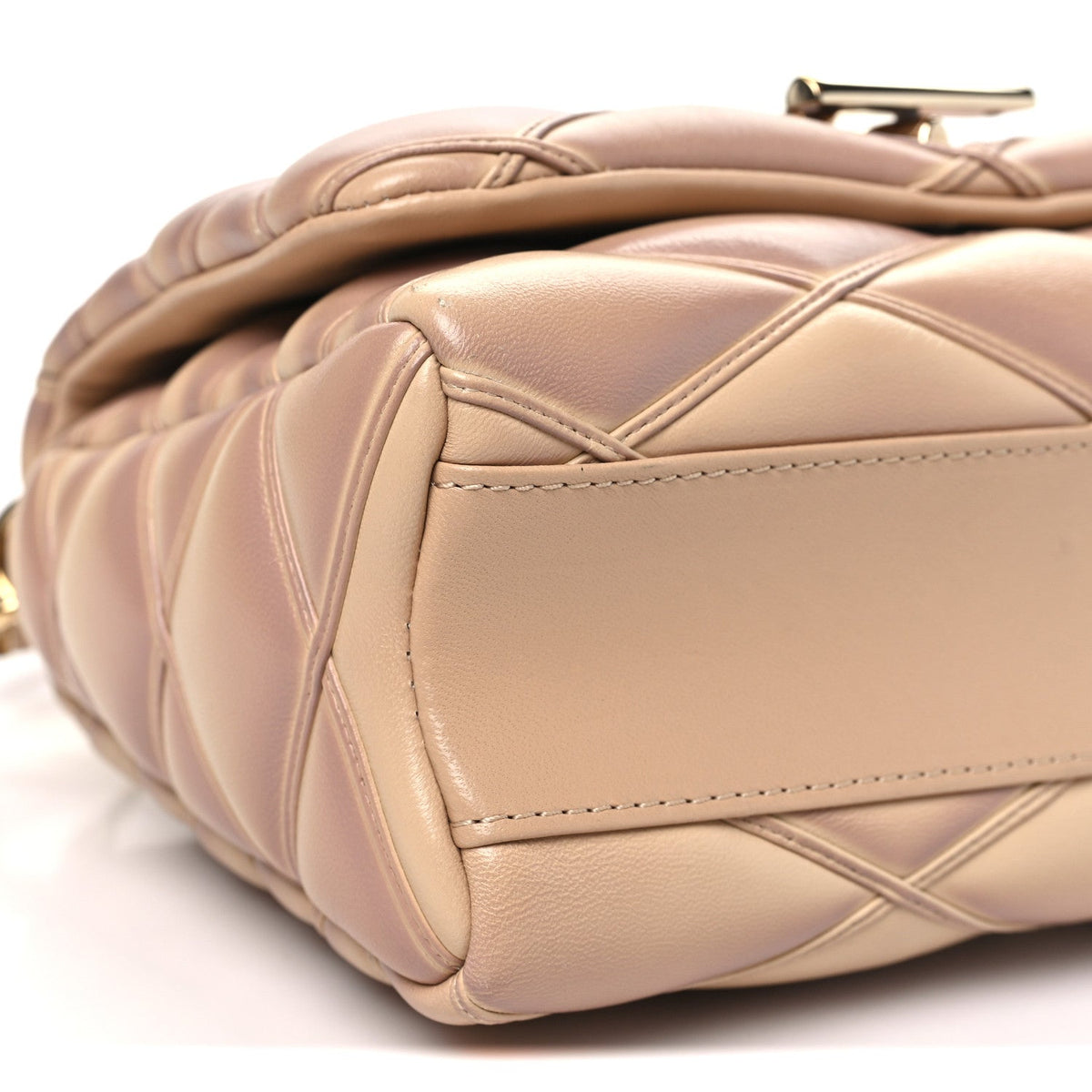 Lambskin Handbag - Beige