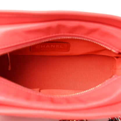 Small Quilted Calfskin Hobo Bag - Red