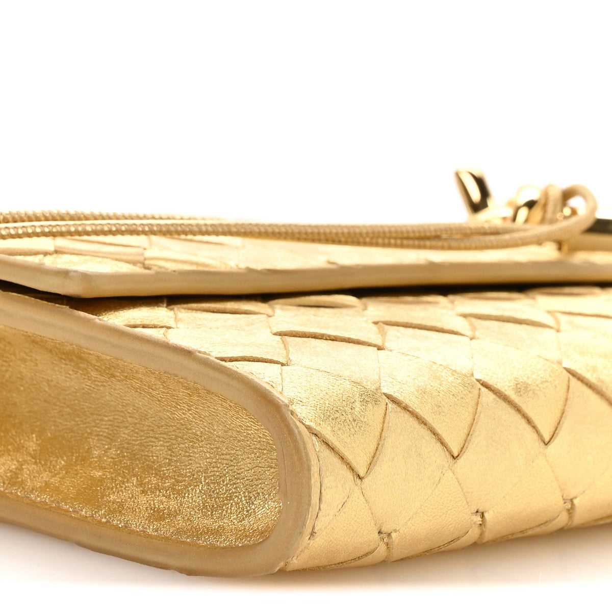 Lambskin Clutch Bag - Gold