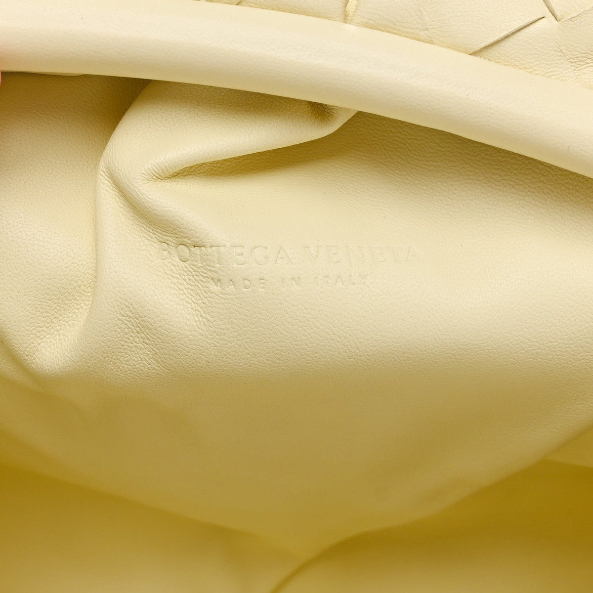Maxi Nappa Clutch Bag - Cream
