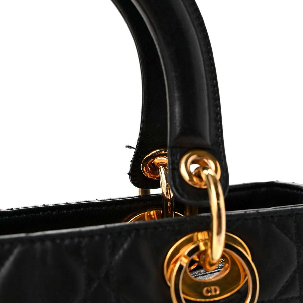 Medium Lambskin Handbag - Black