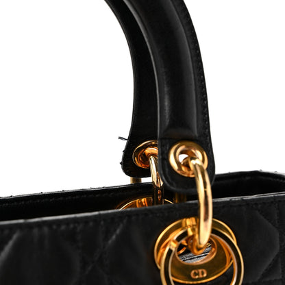 Medium Lambskin Handbag - Black