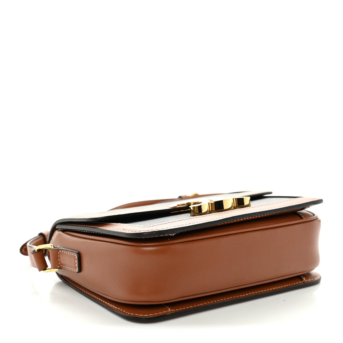 Calfskin Canvas Handbag - Tan
