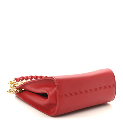 Calfskin Handbag - Red