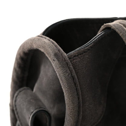 Medium Calfskin Suede Handbag - Grey