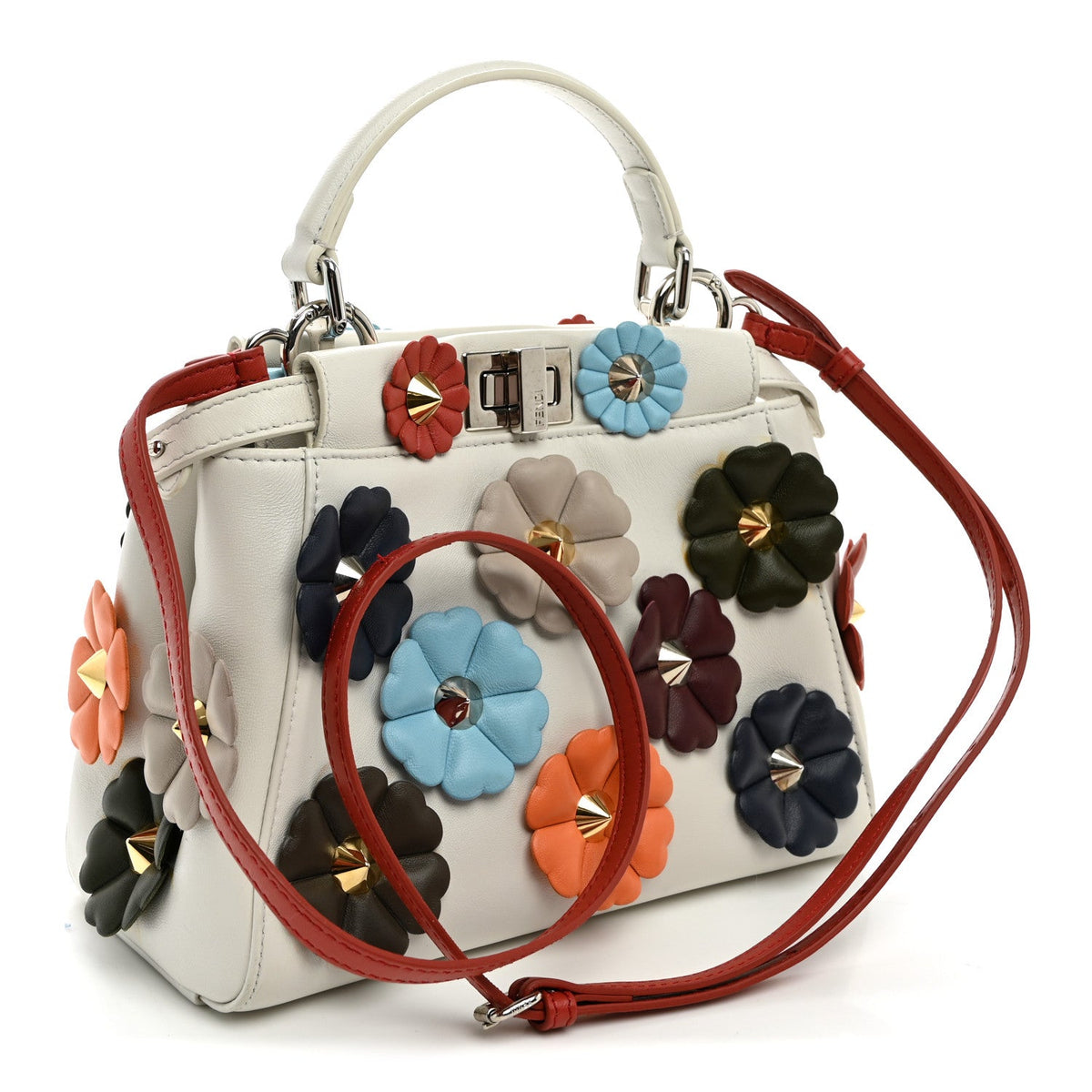 Mini Nappa Satchel Bag - White
