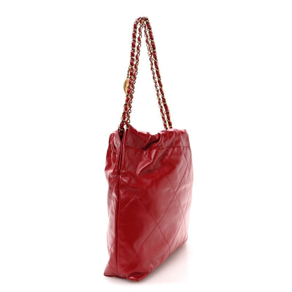 Small Quilted Calfskin Handbag - Red