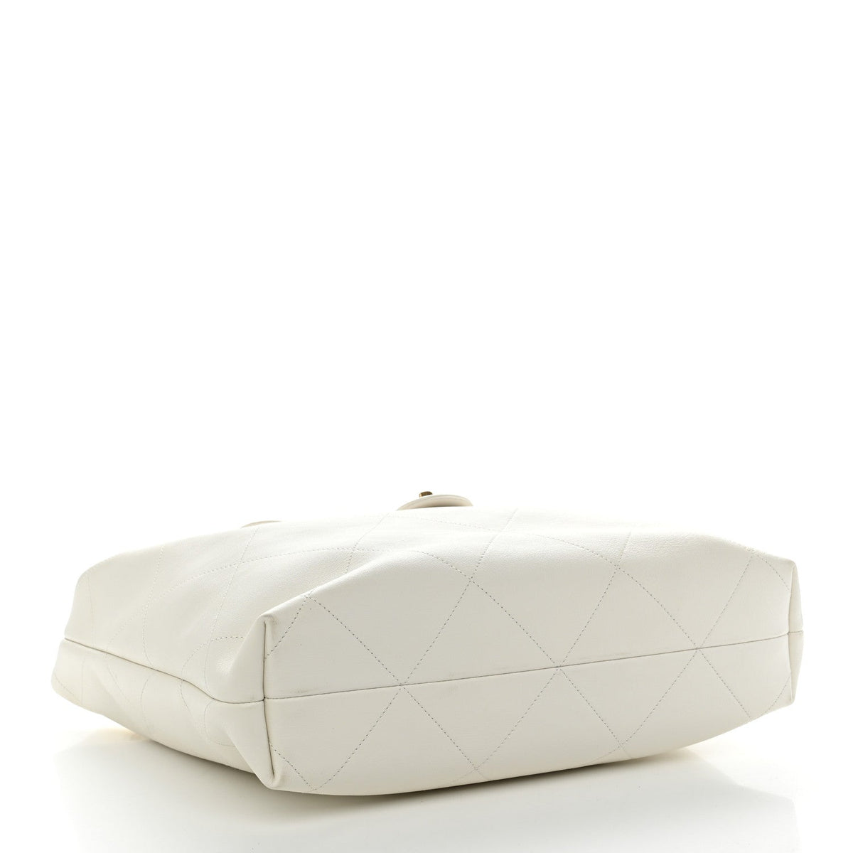 Small Quilted Calfskin Hobo Bag - White