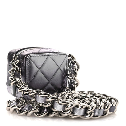 Quilted Lambskin Clutch Bag - Black