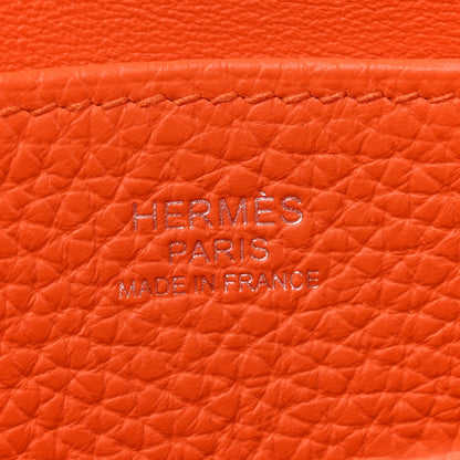 Taurillon Clemence Halzan 25 Orange Mini Handbag