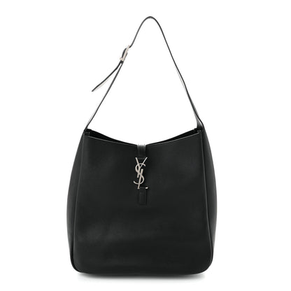 Large Calfskin Hobo Bag - Black