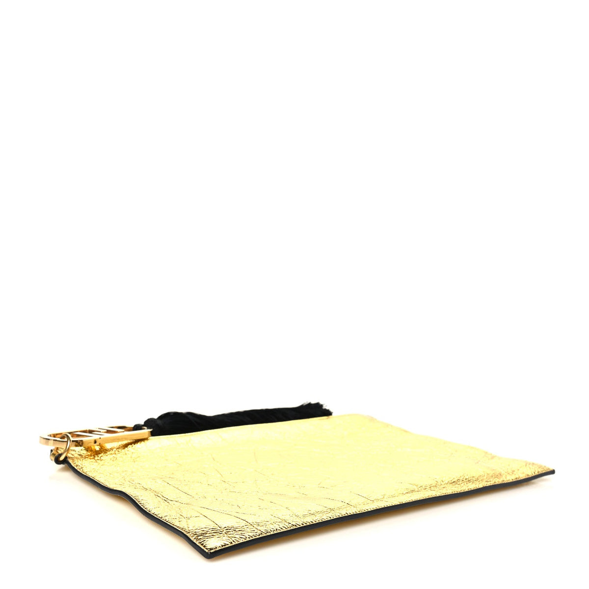 Large Lambskin Pouch - Gold