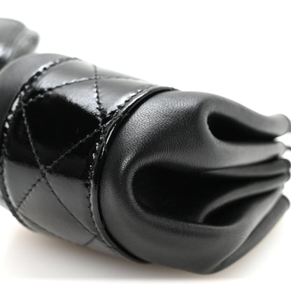 Quilted Lambskin Clutch Bag - Black