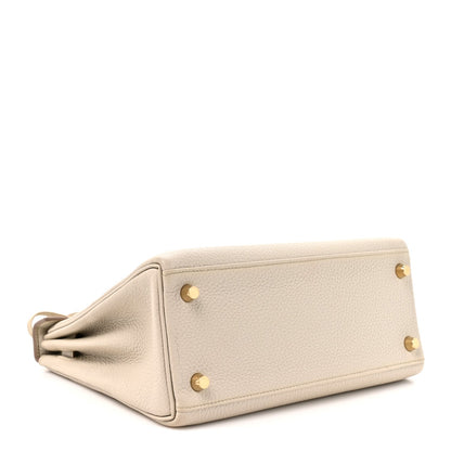 Togo Kelly Retourne 25 Beton Handbag