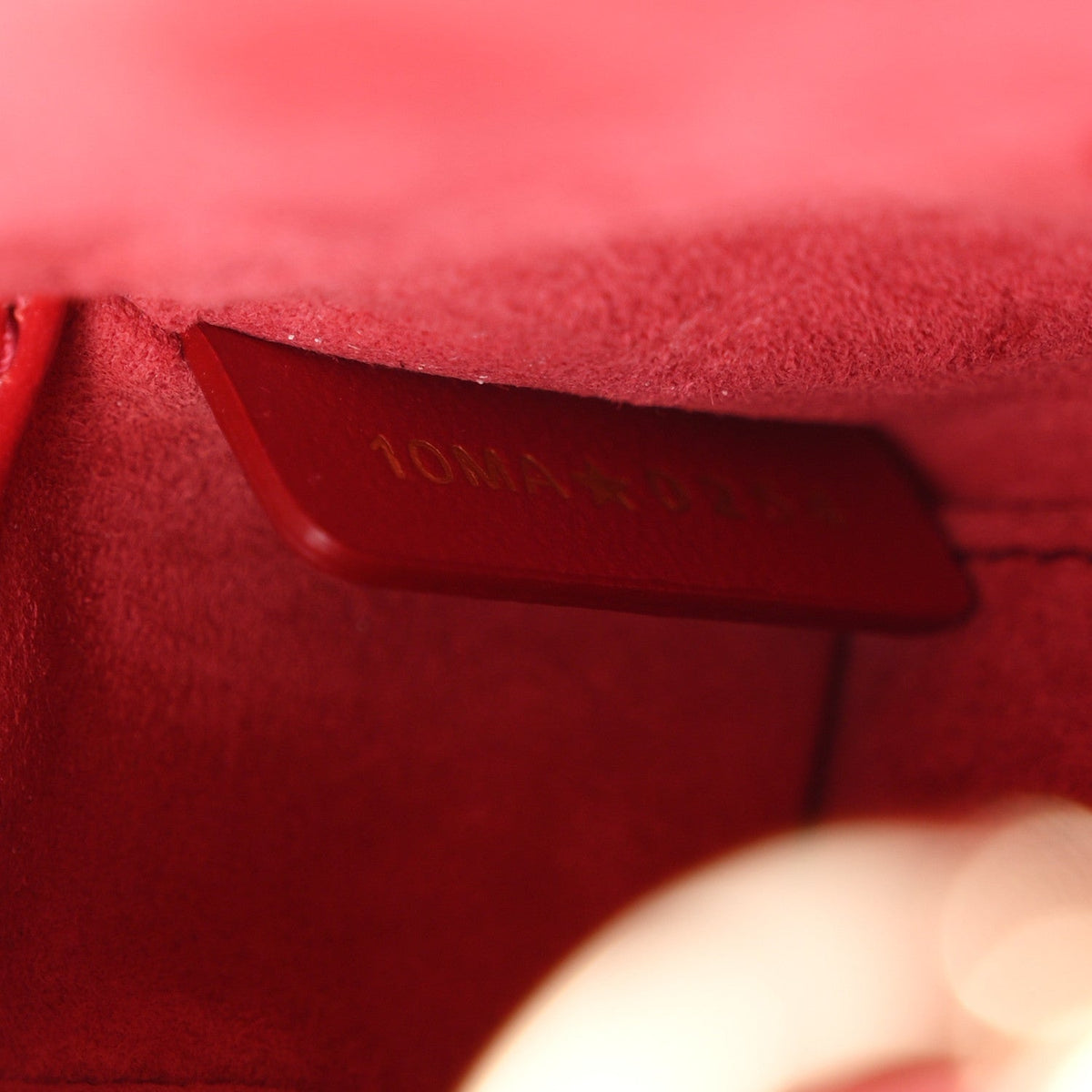 Lambskin Handbag - Red
