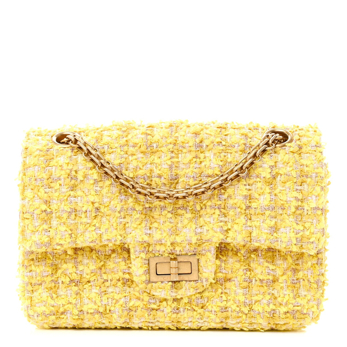 Mini Quilted Flap Shoulder Bag - Yellow