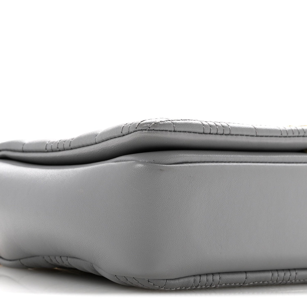 Small Quilted Lambskin Handbag - Grey