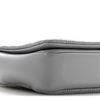 Small Quilted Lambskin Handbag - Grey