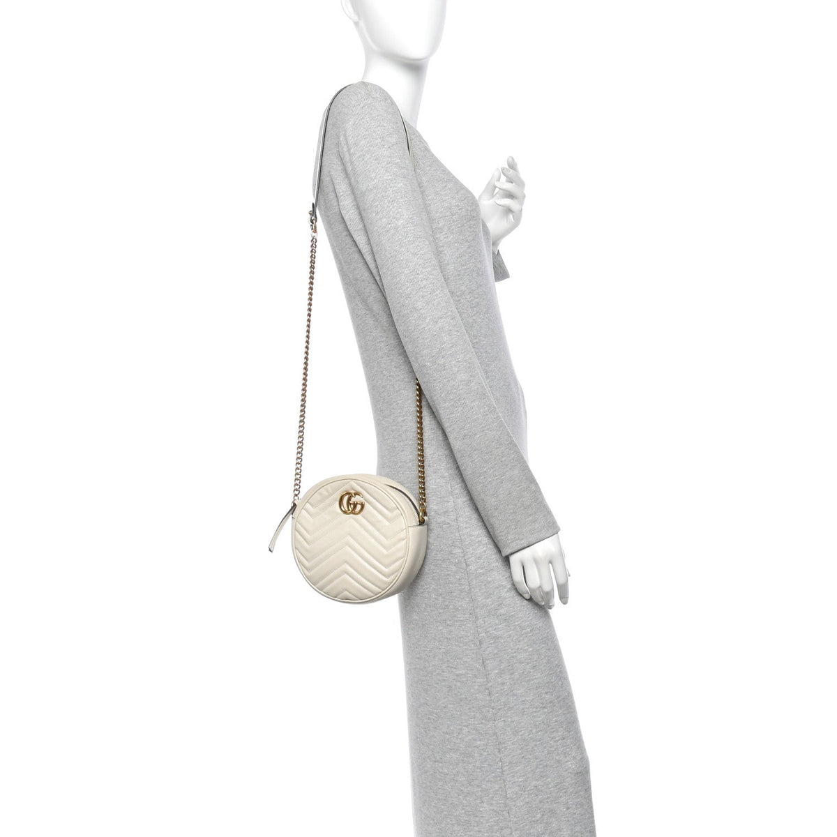 Mini Calfskin Shoulder Bag - White
