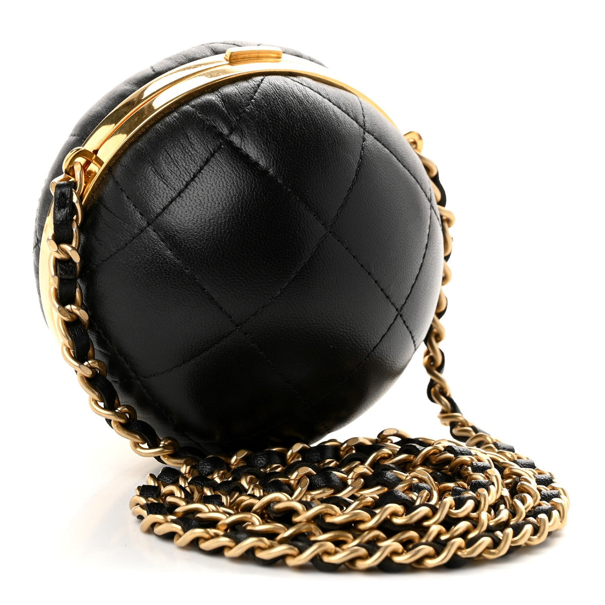Quilted Lambskin Clutch Bag - Black
