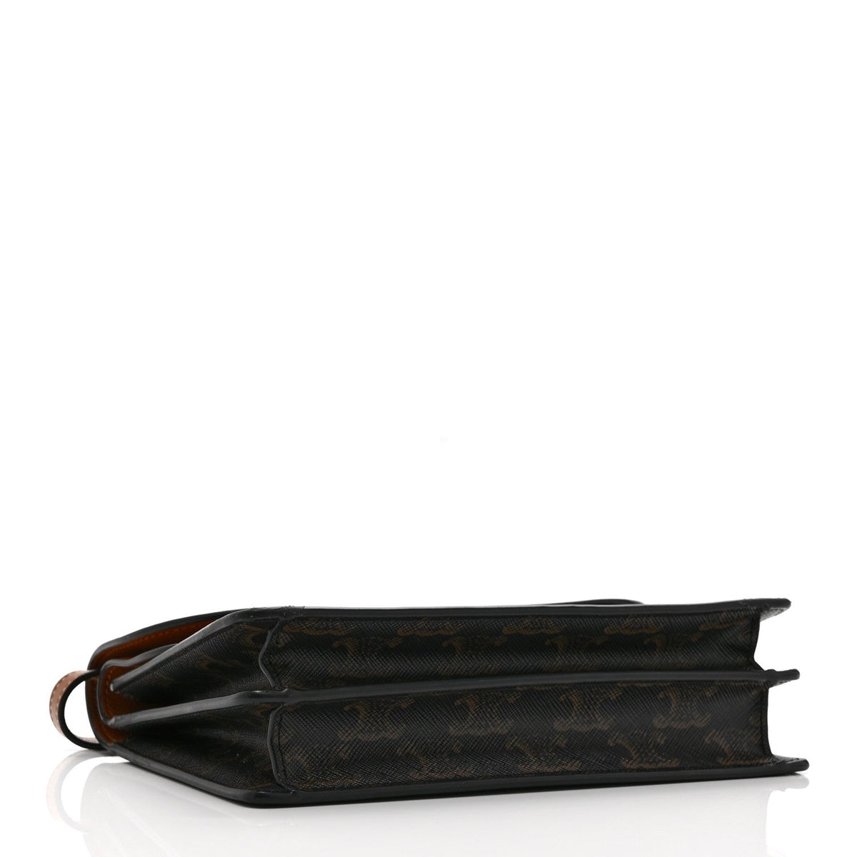 Lambskin Canvas Wallet Bag - Tan