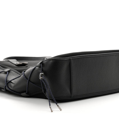 Calfskin Nylon Tote Bag - Black