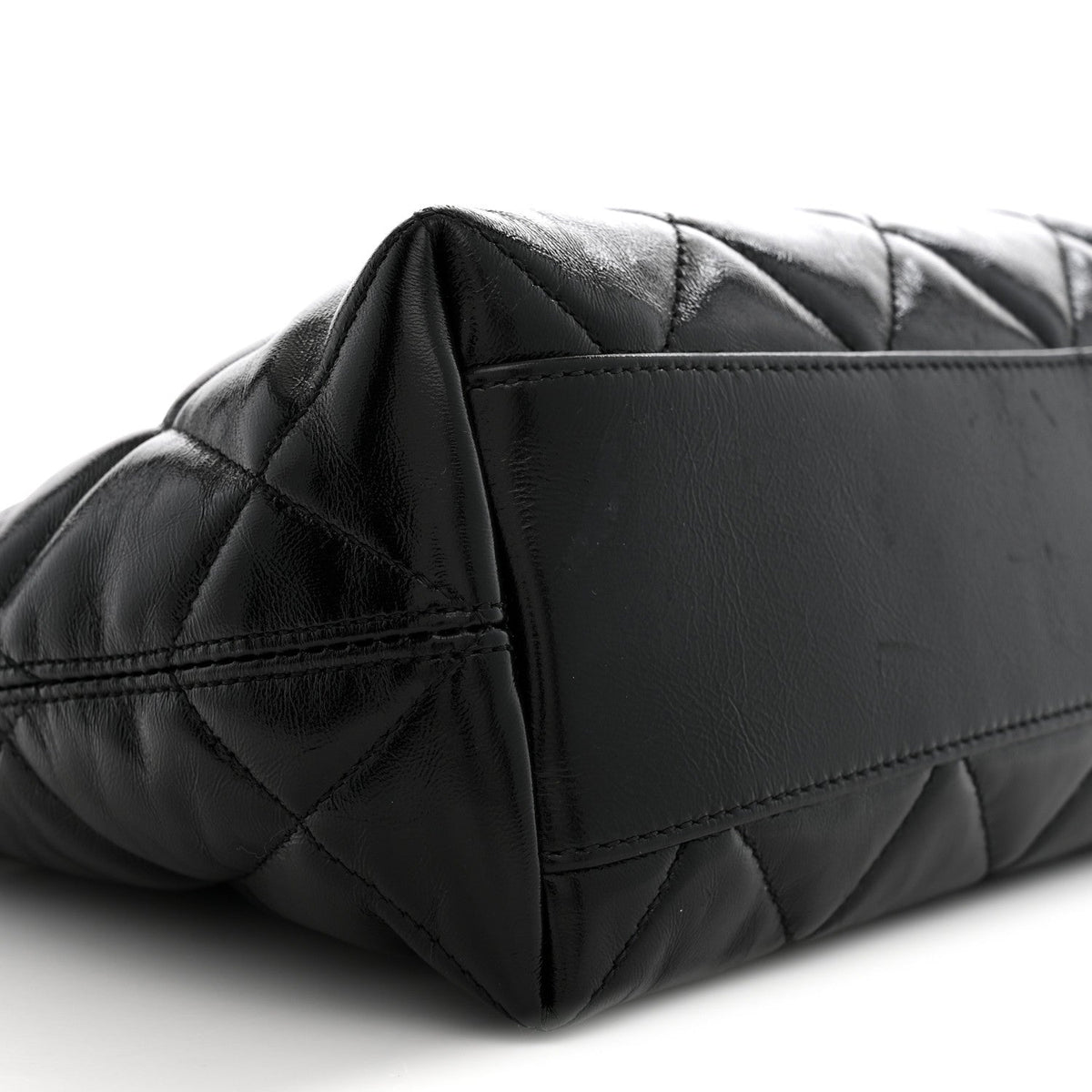 Quilted Lambskin Hobo Bag - Black