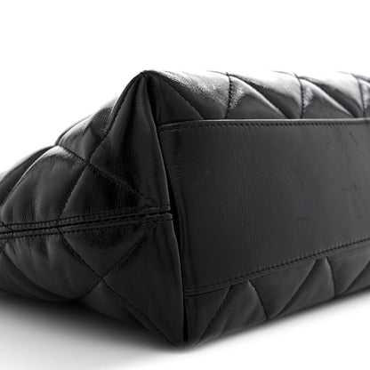 Quilted Lambskin Hobo Bag - Black