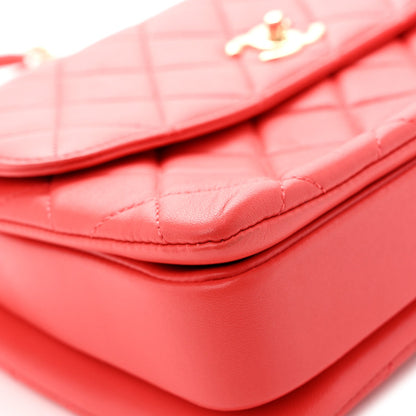 Medium Quilted Lambskin Flap Shoulder Bag