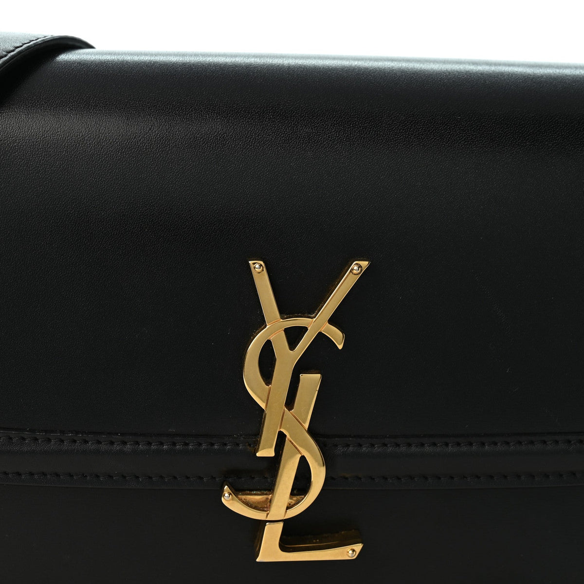 Small Calfskin Satchel Bag - Black