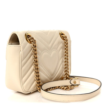 Mini Calfskin Shoulder Bag - White