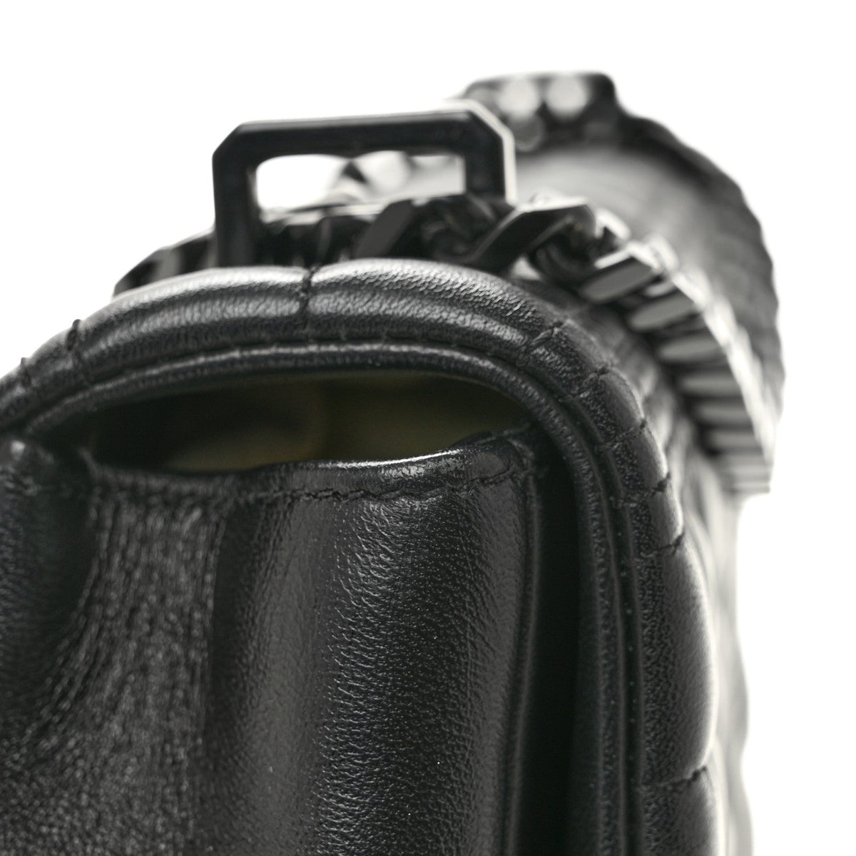 Small Quilted Lambskin Handbag - Black
