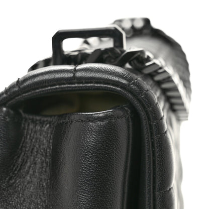 Small Quilted Lambskin Handbag - Black