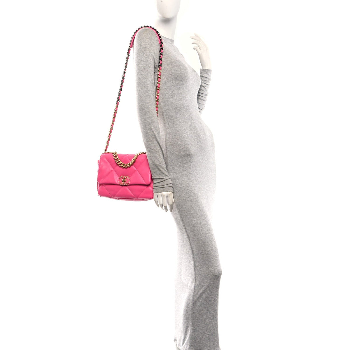 Medium Quilted Lambskin Flap Shoulder Bag - Pink