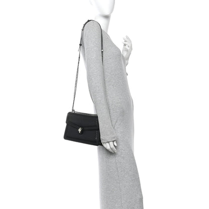 Quilted Calfskin Shoulder Bag - Black