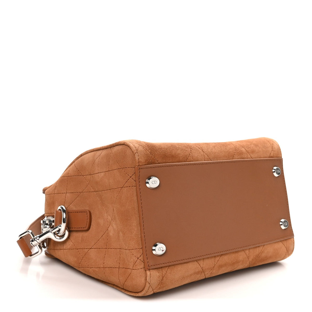 Small Goatskin Suede Handbag - Gold
