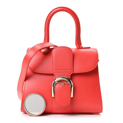 Mini Calfskin Satchel Bag - Red