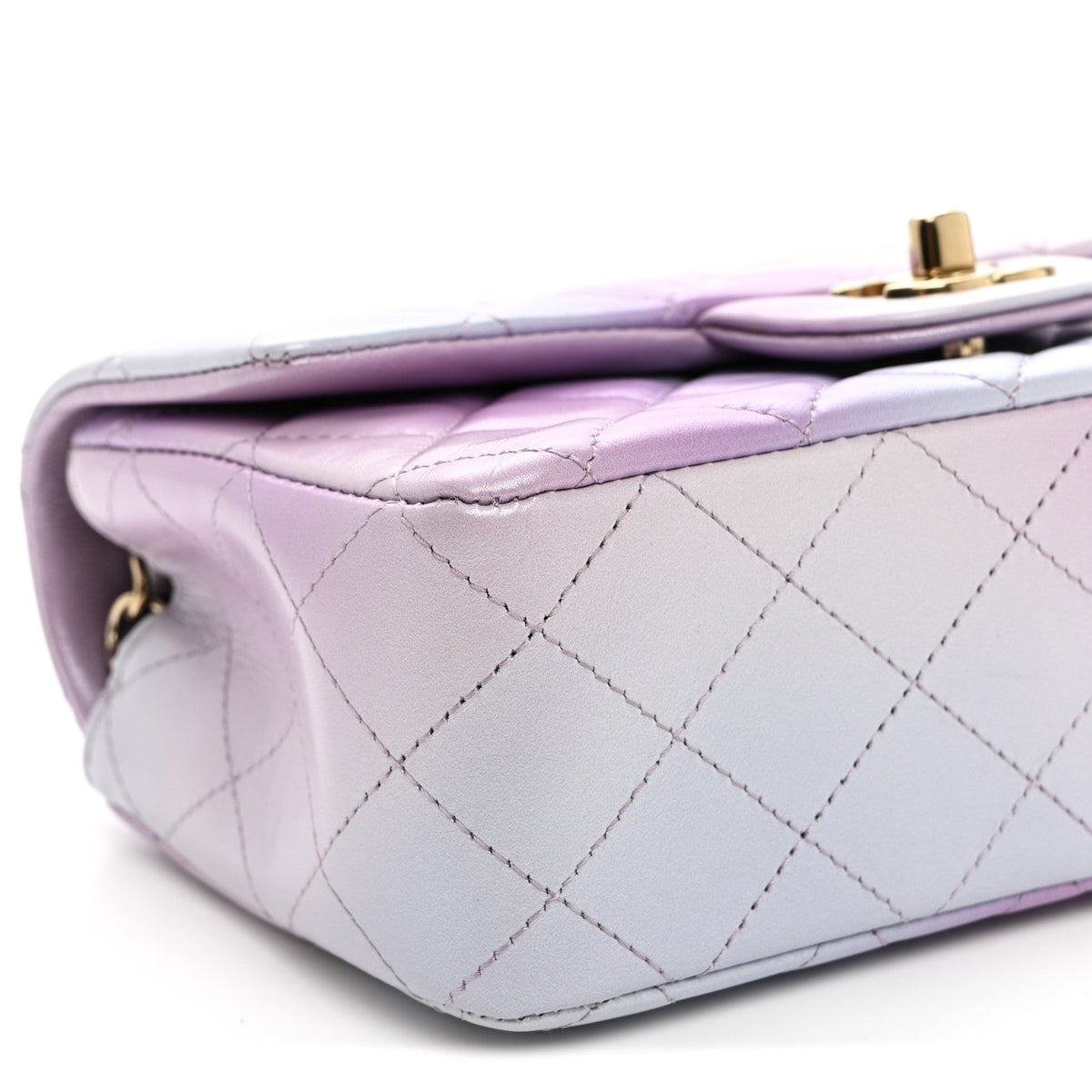 Mini Quilted Lambskin Flap Shoulder Bag - Tan